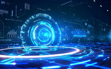 3D蓝色科技效果背景