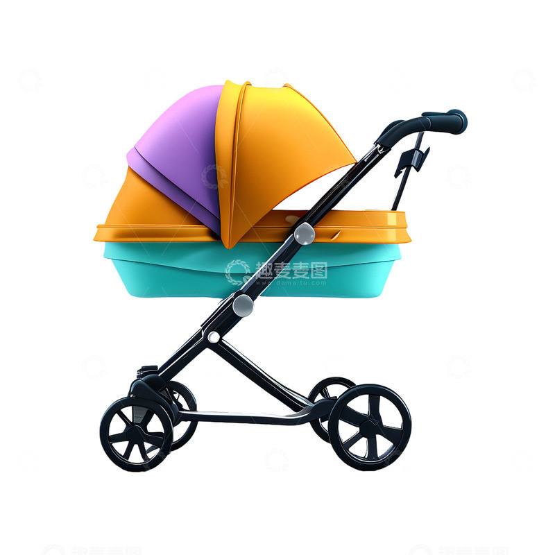 高清大图下载【趣麦麦图】母婴婴儿车海报