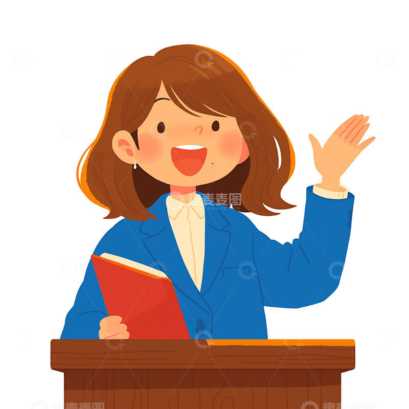 高清大图下载【趣麦麦图】卡通演讲培训人物素材