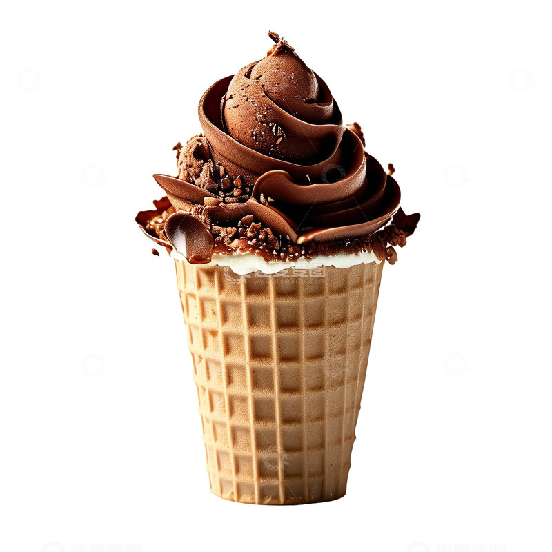 高清大图下载【趣麦麦图】巧克力冰淇淋冰激凌