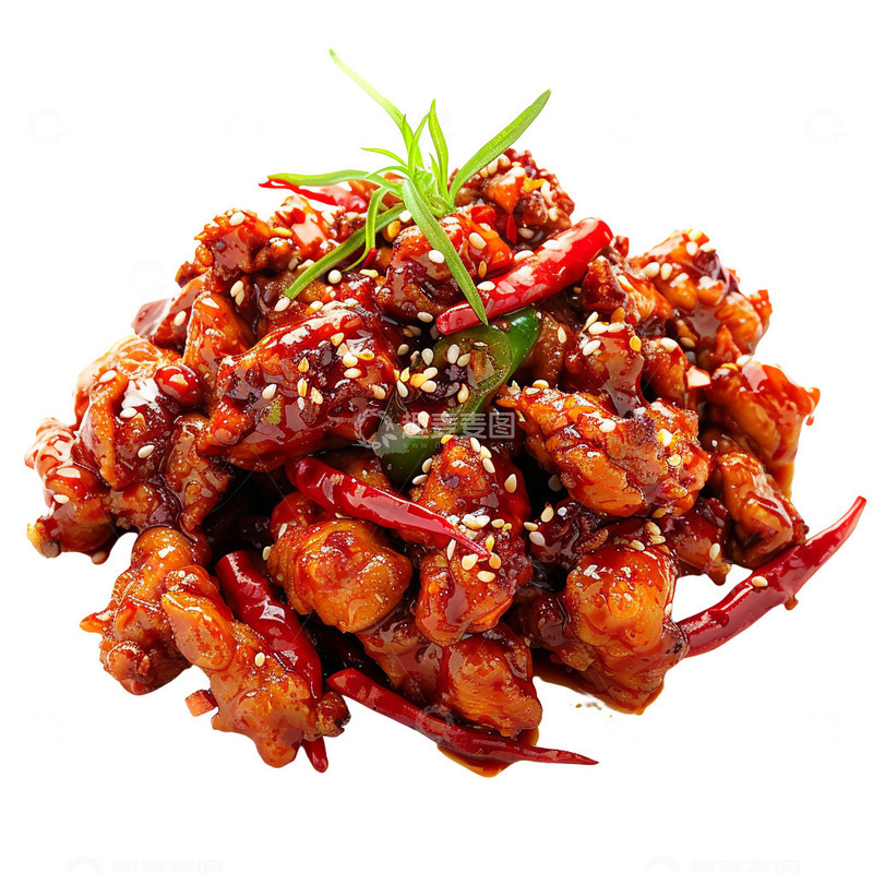 高清大图下载【趣麦麦图】麻辣鸡块美食