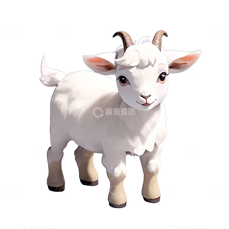 高清大图下载【趣麦麦图】一只可爱小羊羔