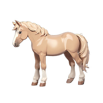 一匹可爱卡通马