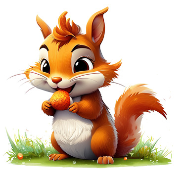 松鼠插图松鼠插画 ，