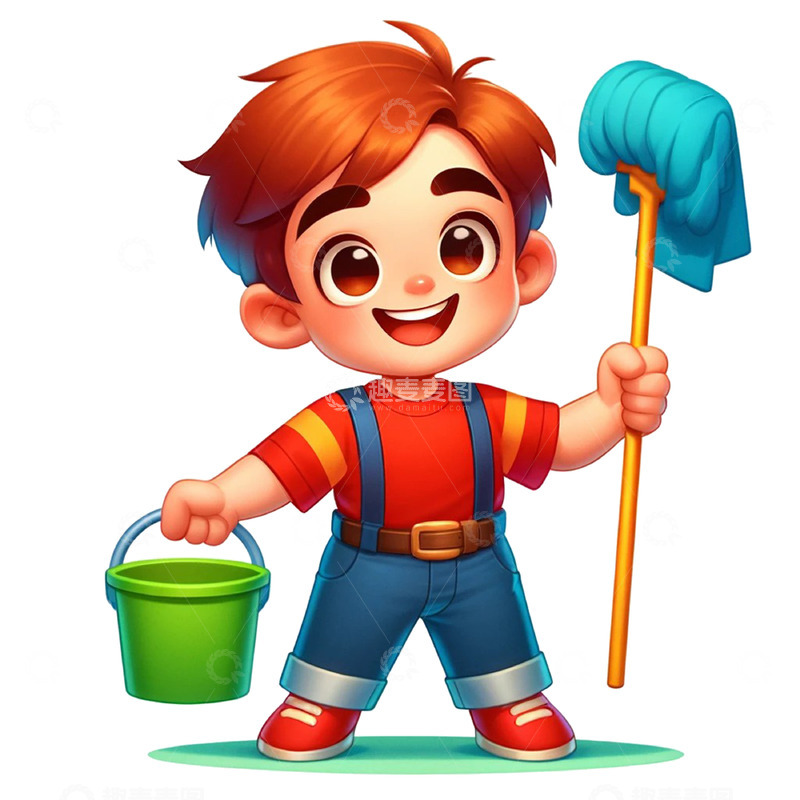 高清大图下载【趣麦麦图】五一劳动节儿童劳动素材