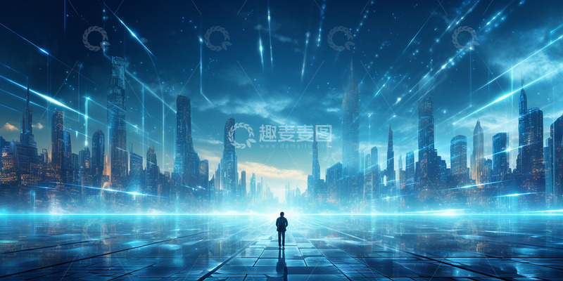 高清大图下载【趣麦麦图】智慧互联数字城市