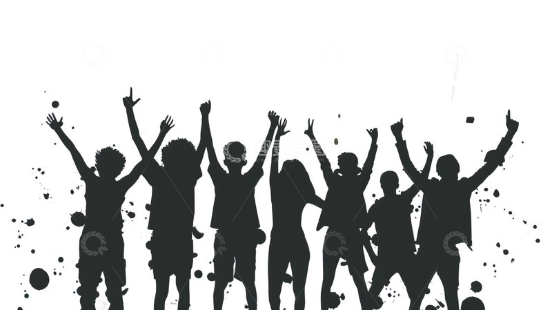 高清大图下载【趣麦麦图】庆祝五四青年庆祝背影插画