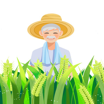 劳动人物手绘元素