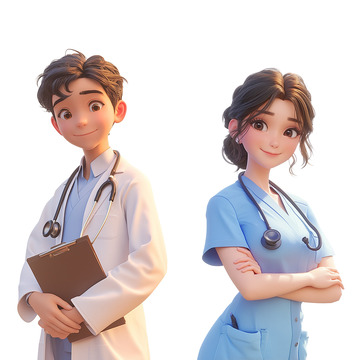 医院的医生护士劳动者