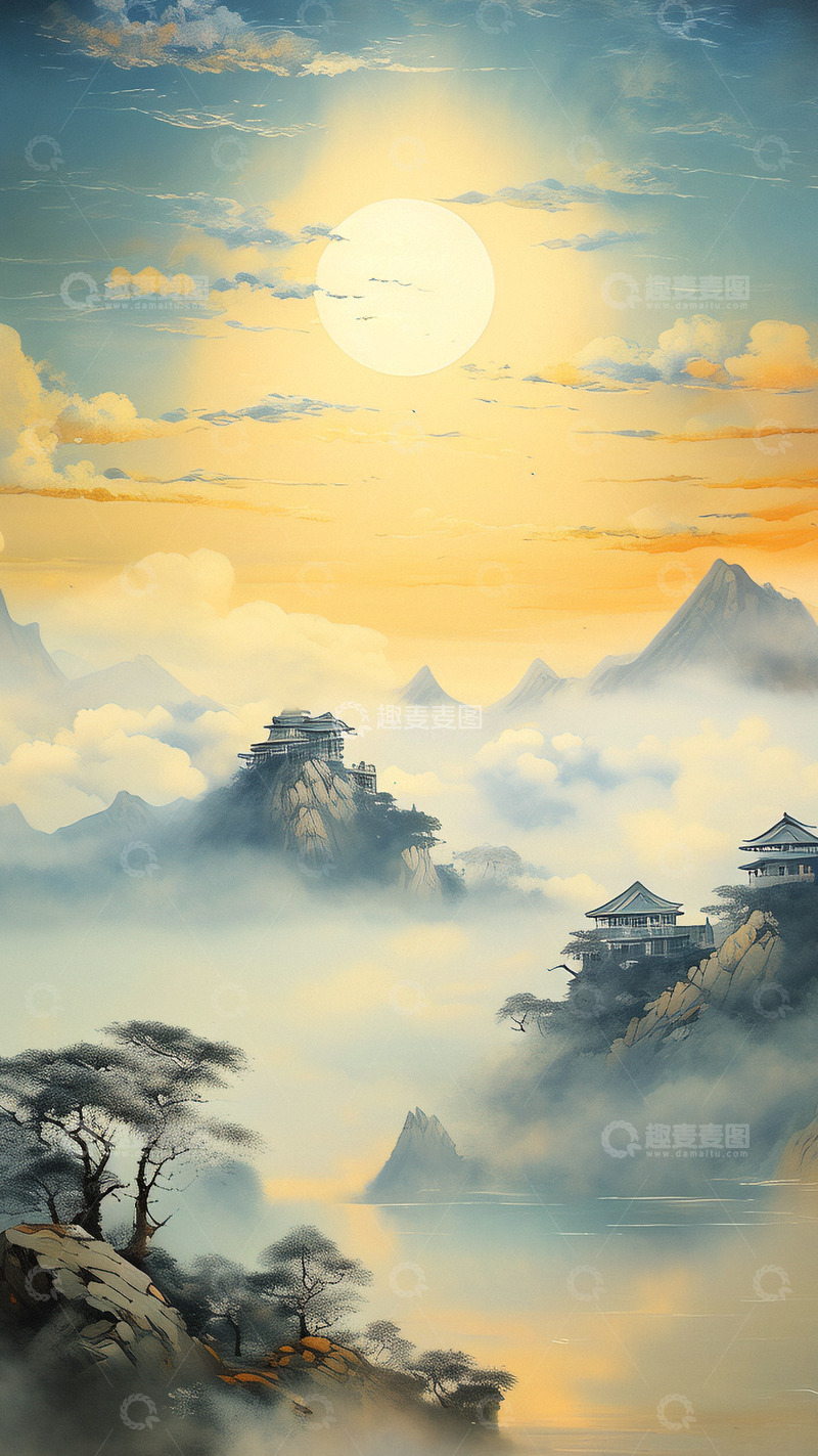 高清大图下载【趣麦麦图】水墨风景唯美水墨