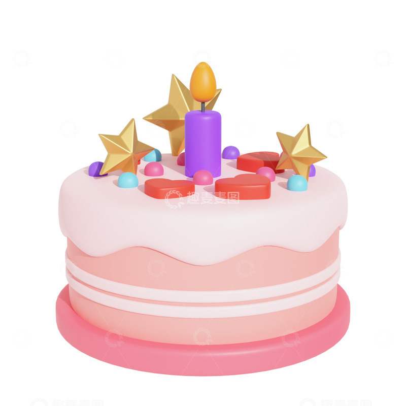 3D蛋糕生日蛋糕