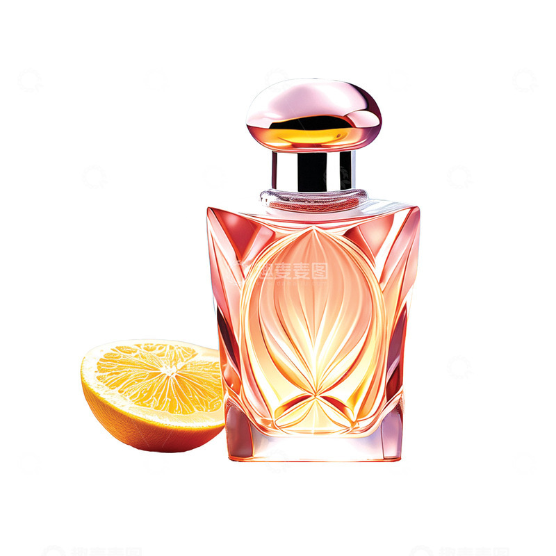 高清大图下载【趣麦麦图】方形水晶瓶香水玻璃瓶产品图