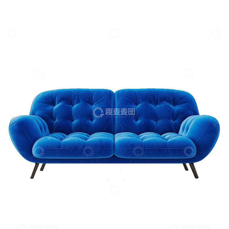 高清大图下载【趣麦麦图】深蓝色柔软沙发家具用品