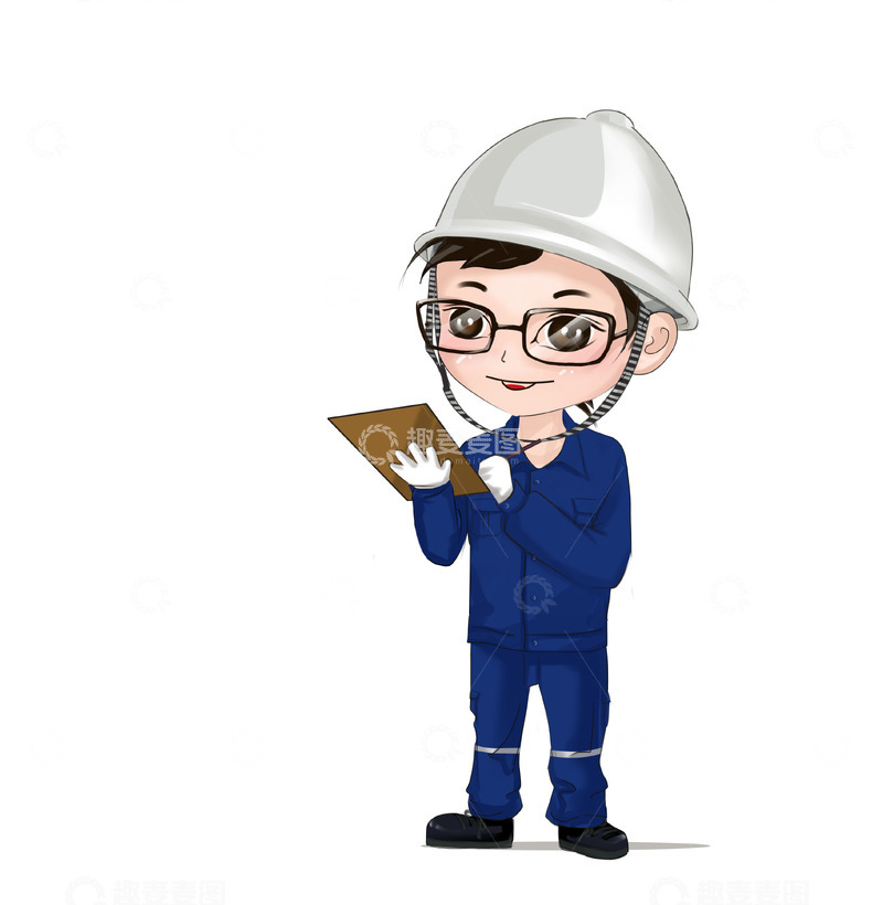 源文件下载【趣麦麦图】劳动节的工程师