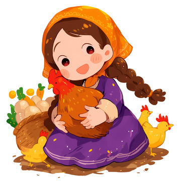 卡通农夫劳动节素材