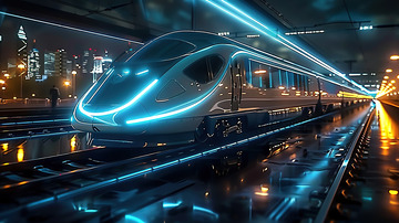 动车科技未来速度光效光线背景