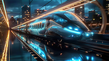 未来动车科技智能光线光线背景