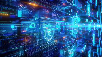 科技智能云端数据安全传输商务背景