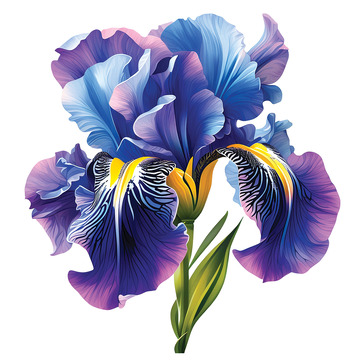 紫色鸢尾植物花卉