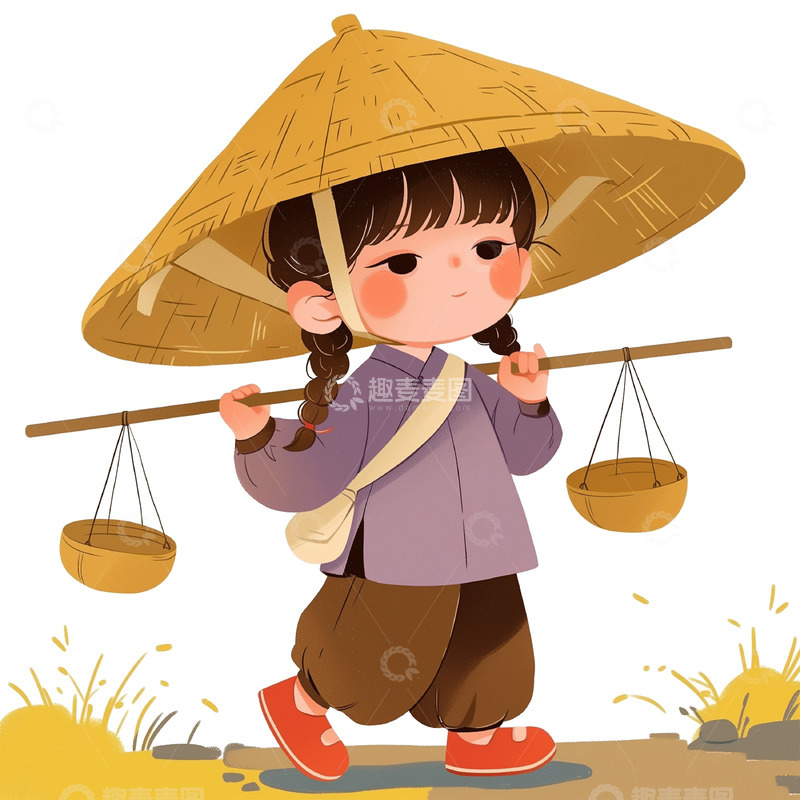 高清大图下载【趣麦麦图】劳动节农民职业卡通素材
