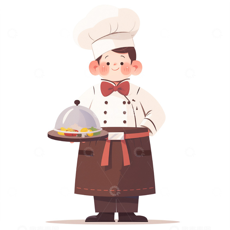 高清大图下载【趣麦麦图】卡通职业之厨师人物素材