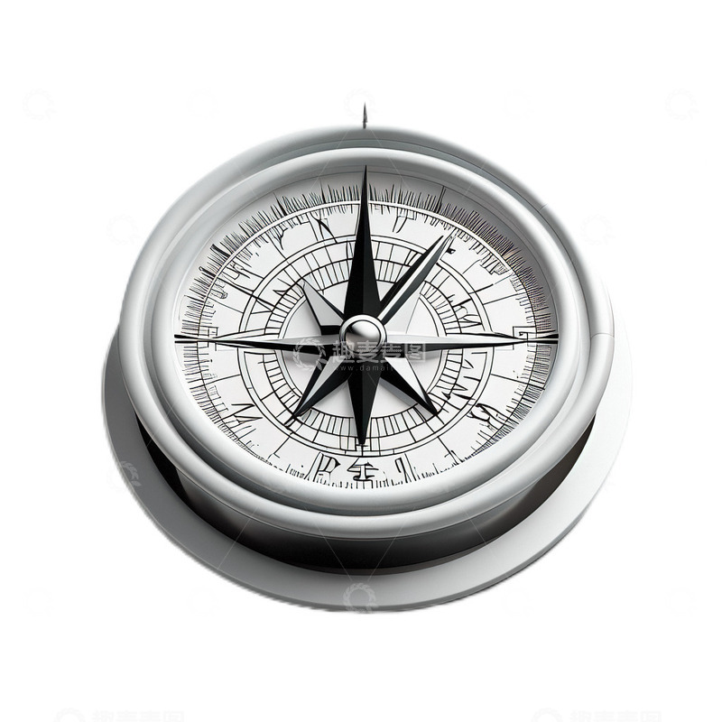高清大图下载【趣麦麦图】3D立体真实指北针旅行指北