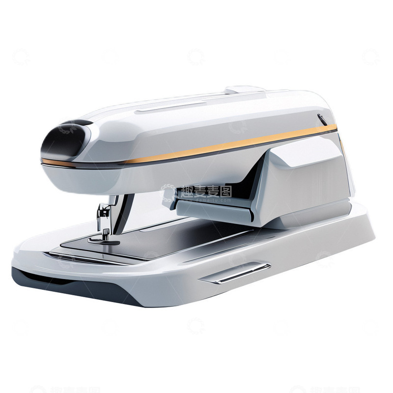 高清大图下载【趣麦麦图】3D立体真实订书机白色机器