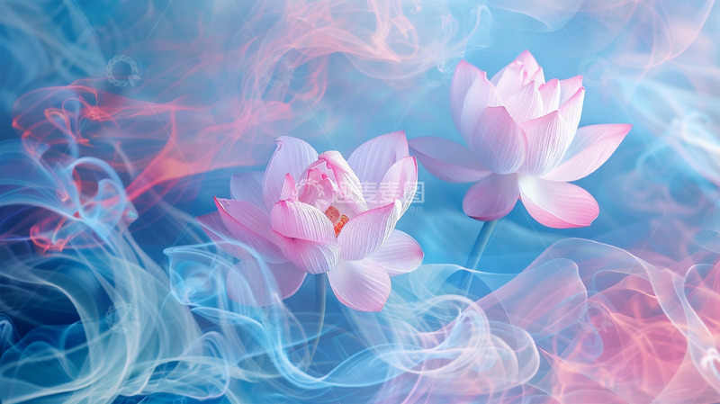 高清大图下载【趣麦麦图】荷花装饰梦幻荷花