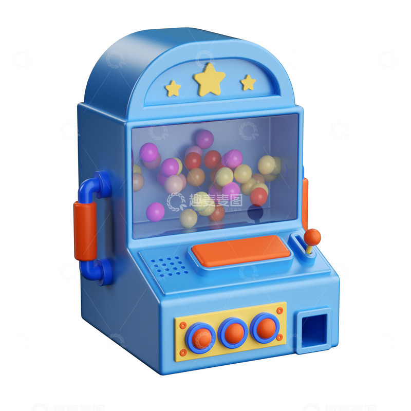 源文件下载【趣麦麦图】3d卡通蓝色游戏机618电商促销元素