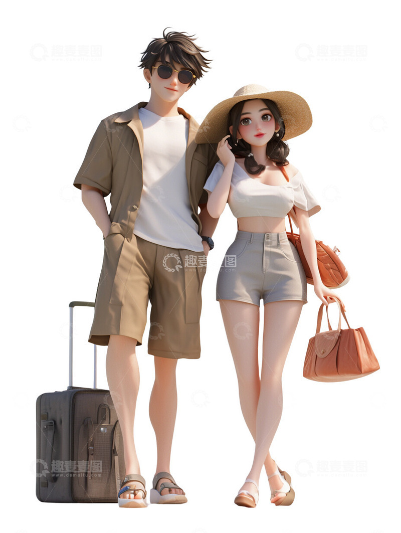 高清大图下载【趣麦麦图】旅游节日度假的情侣