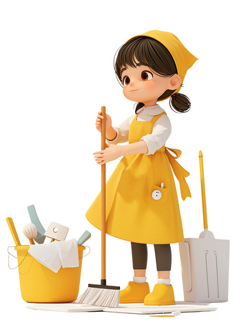 清洁打扫的小孩2