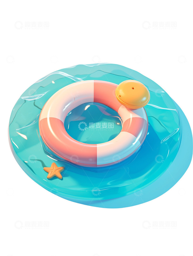 高清大图下载【趣麦麦图】夏日泳池游泳卡通4