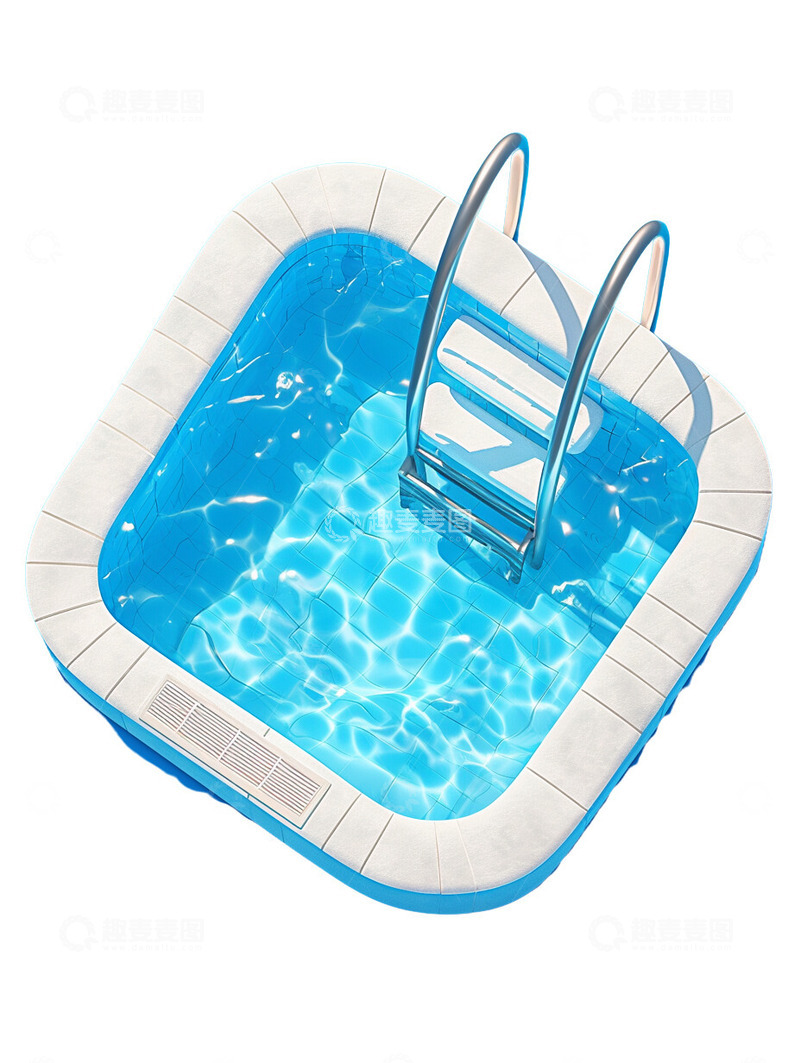 高清大图下载【趣麦麦图】夏日泳池游泳卡通3