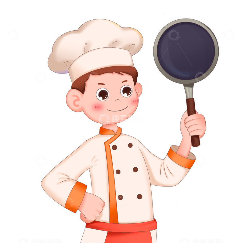 源文件下载【趣麦麦图】卡通手绘劳动节厨师劳动形象免抠元素