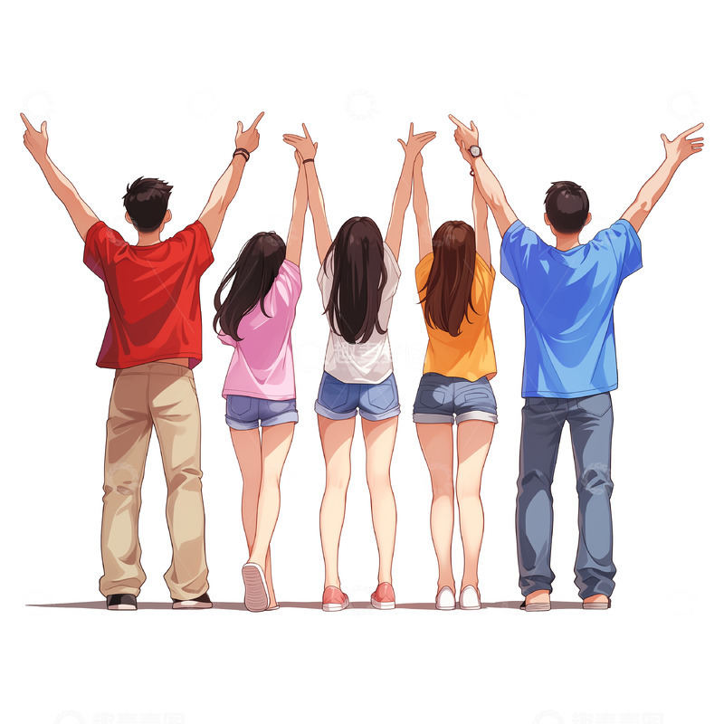 高清大图下载【趣麦麦图】青年节心向远方卡通插画人物