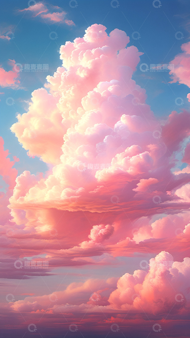 高清大图下载【趣麦麦图】粉色小清新粉色主题背景