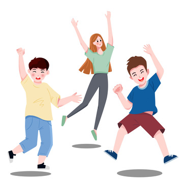 五四青年节人物手绘插画