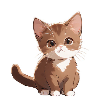 一匹可爱卡通猫猫