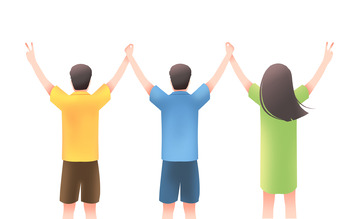 五四青年节人物背影元素