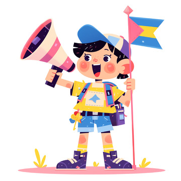 卡通导游职业人物素材