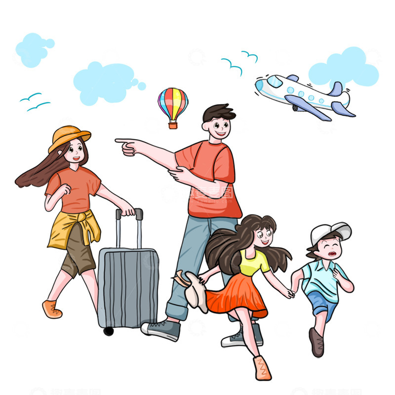 五一出游 出行 家人 儿童