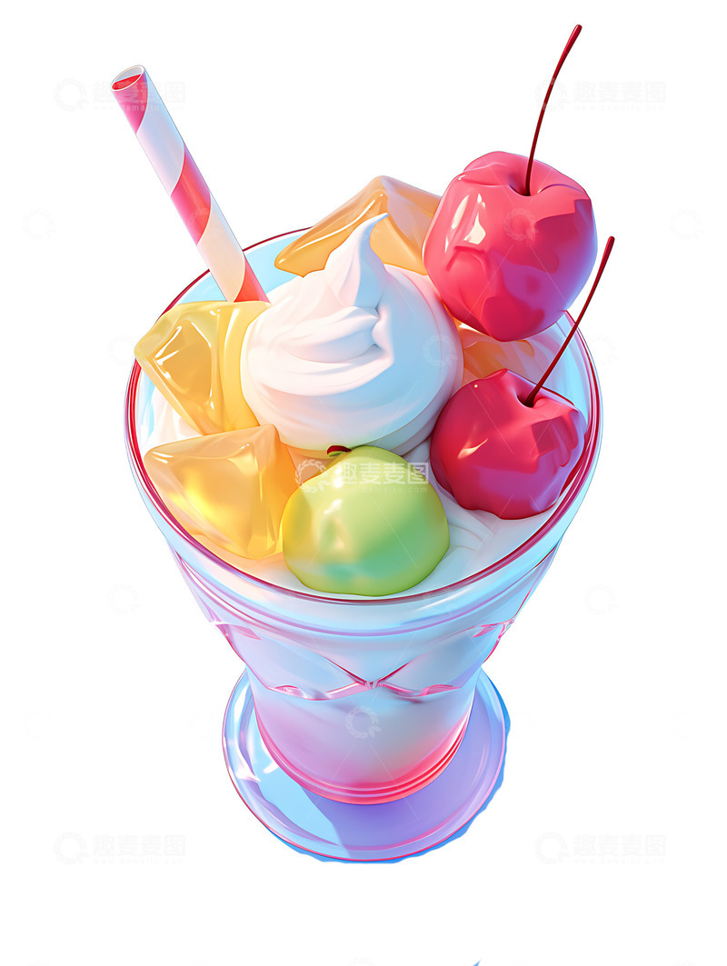 高清大图下载【趣麦麦图】水果圣代美味美食