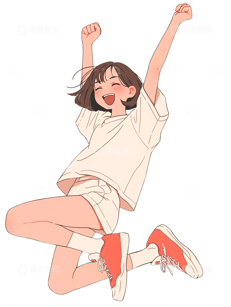 高清大图下载【趣麦麦图】欢呼开心的青年2