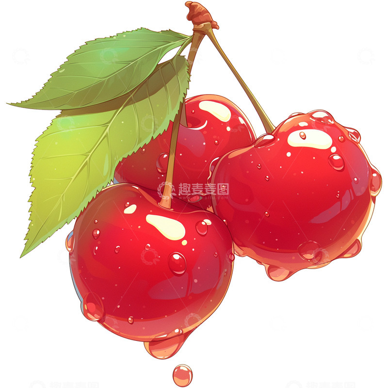 高清大图下载【趣麦麦图】可爱红色樱桃