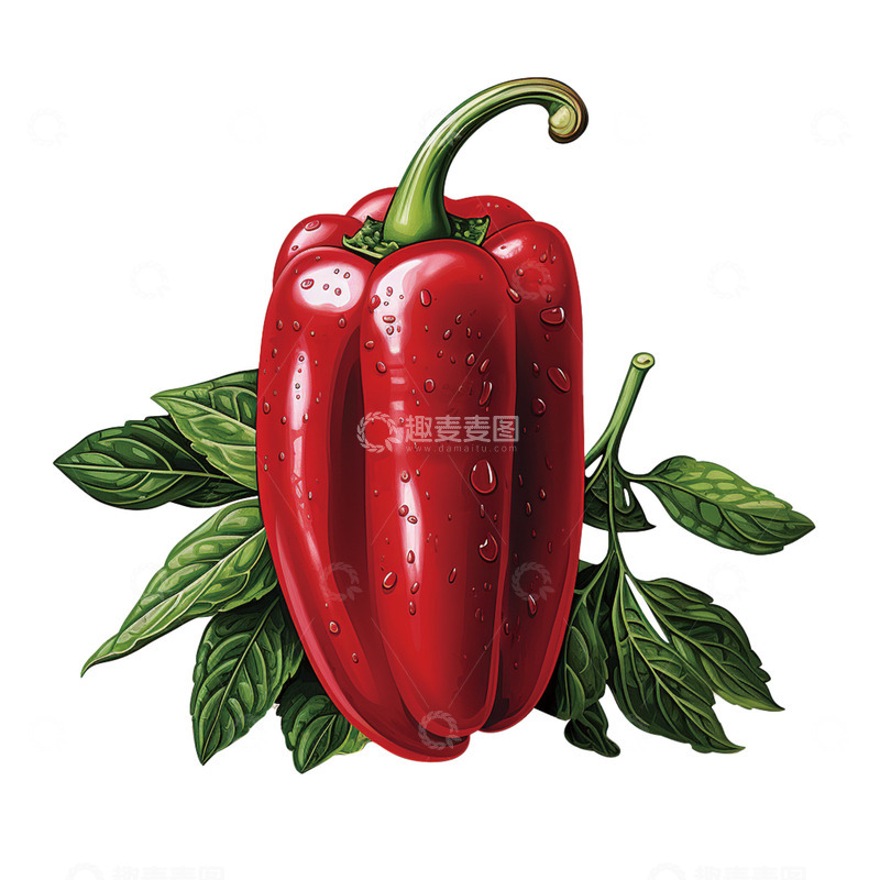 高清大图下载【趣麦麦图】手绘插画辣椒