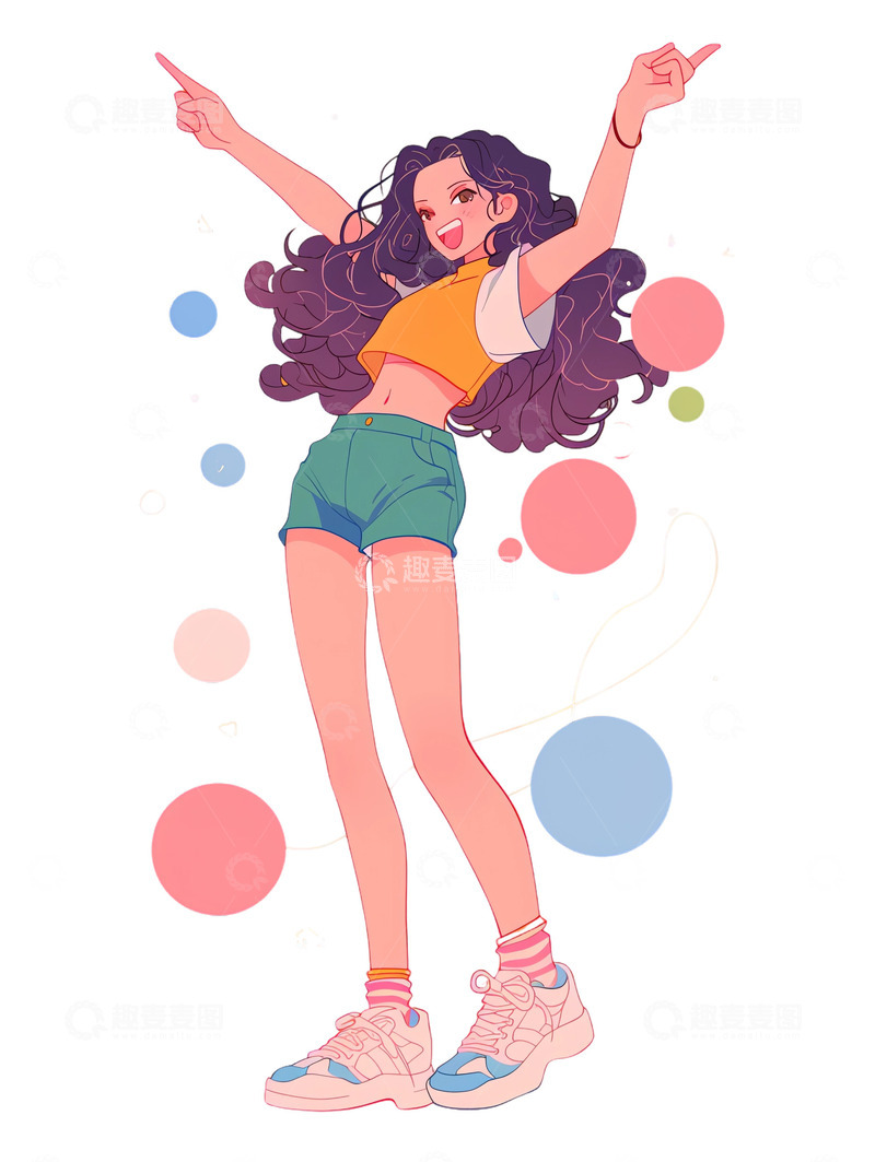 高清大图下载【趣麦麦图】欢呼开心的青年