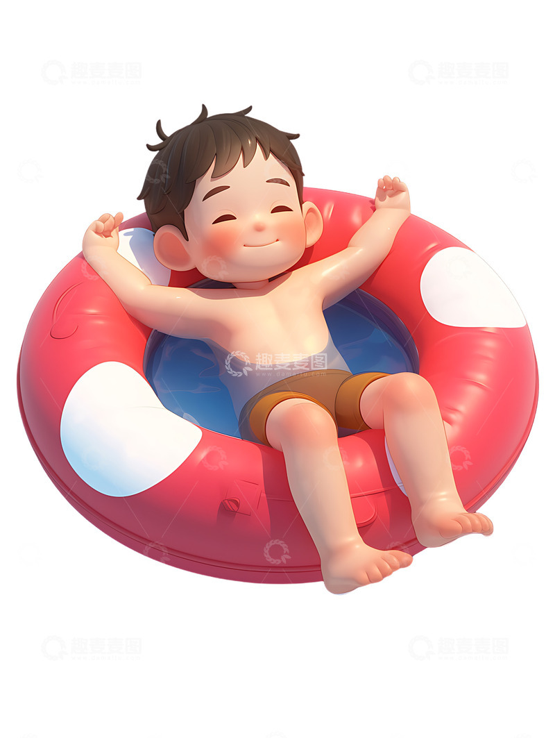 高清大图下载【趣麦麦图】游泳小孩夏季游泳2