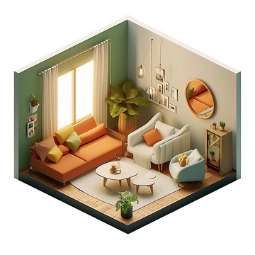 C4D客厅小场景渲染