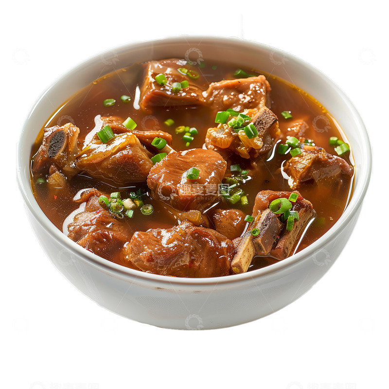高清大图下载【趣麦麦图】美味葱花炖排骨