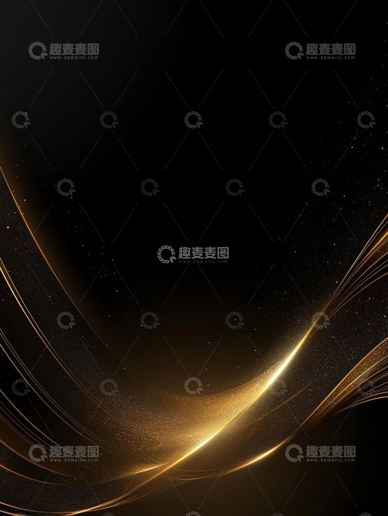 高清大图下载【趣麦麦图】黑金线条商务背景